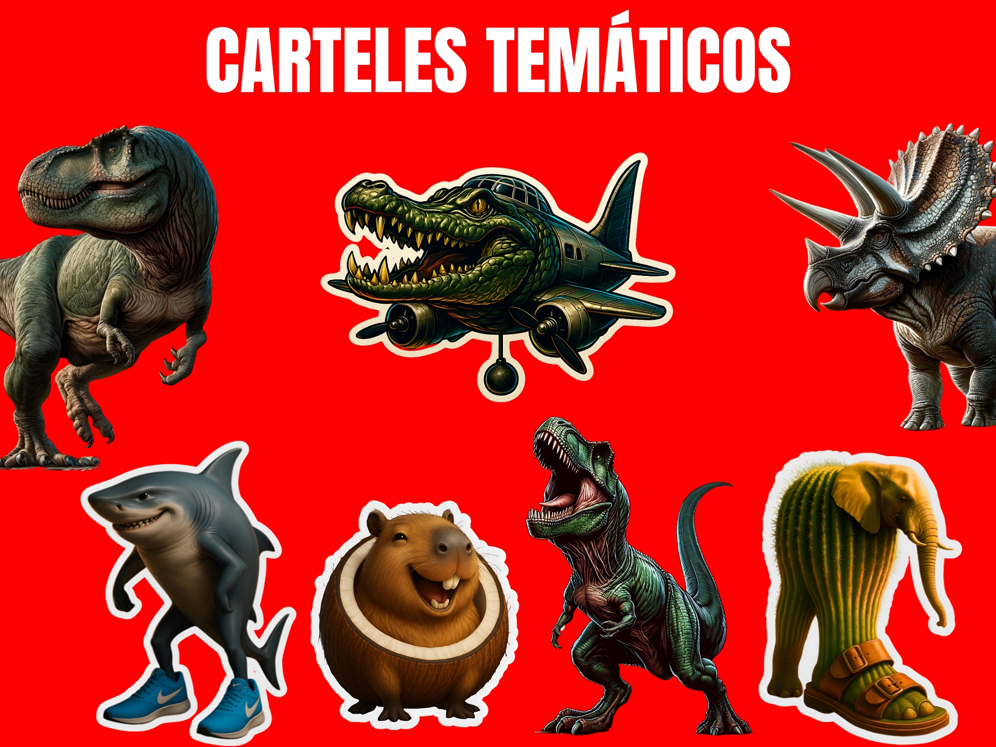 Cartel temático dinosaurios