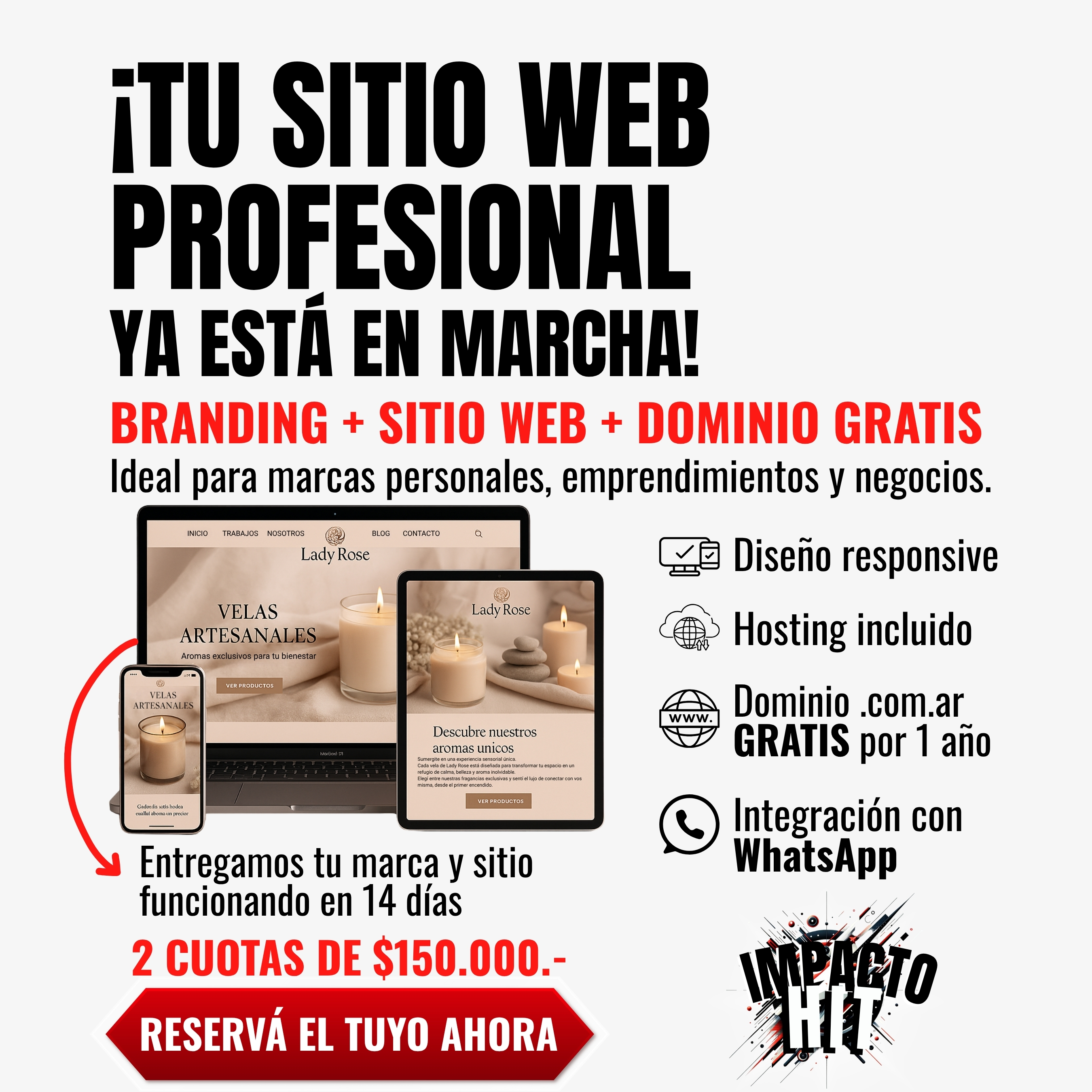Diseño web profesional Impacto HIT