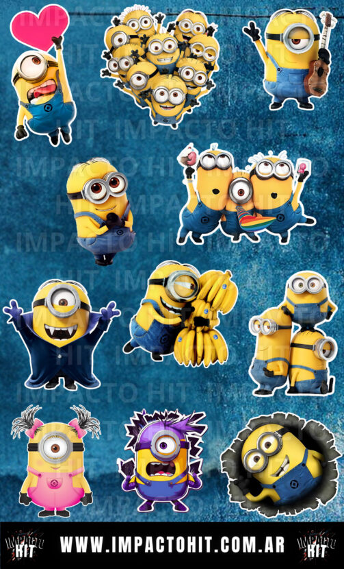Stickers de Minions en vinilo 10x16 cm – diversión en vinilo