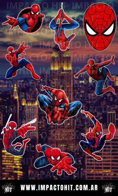 Stickers Spiderman en vinilo brillante 10x16 – Edición superhéroe