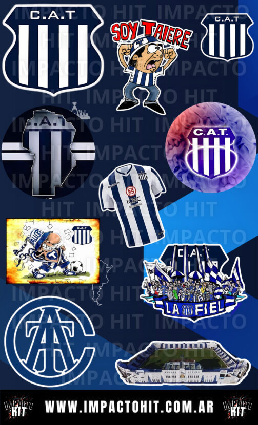 Stickers de Talleres de Córdoba en vinilo – colección hincha 10x16 cm Impacto HIT