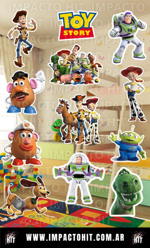 Stickers Toy Story – Buzz, Woody y más – Vinilo 10x16